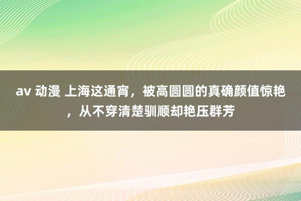 av 动漫 上海这通宵，被高圆圆的真确颜值惊艳，从不穿清楚驯顺却艳压群芳