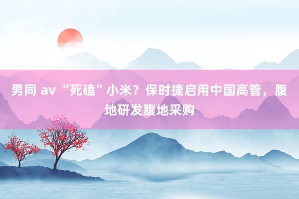 男同 av “死磕”小米？保时捷启用中国高管，腹地研发腹地采购