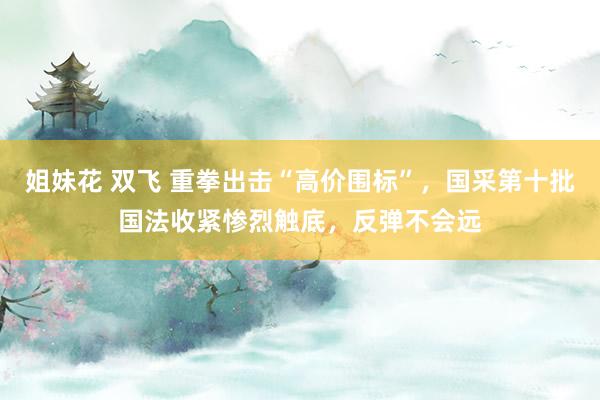 姐妹花 双飞 重拳出击“高价围标”，国采第十批国法收紧惨烈触底，反弹不会远