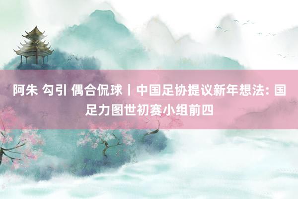 阿朱 勾引 偶合侃球丨中国足协提议新年想法: 国足力图世初赛小组前四