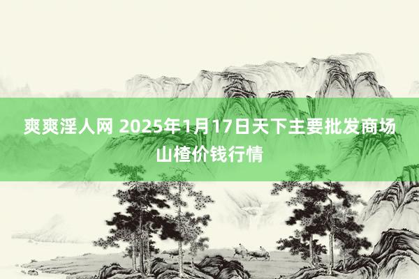 爽爽淫人网 2025年1月17日天下主要批发商场山楂价钱行情