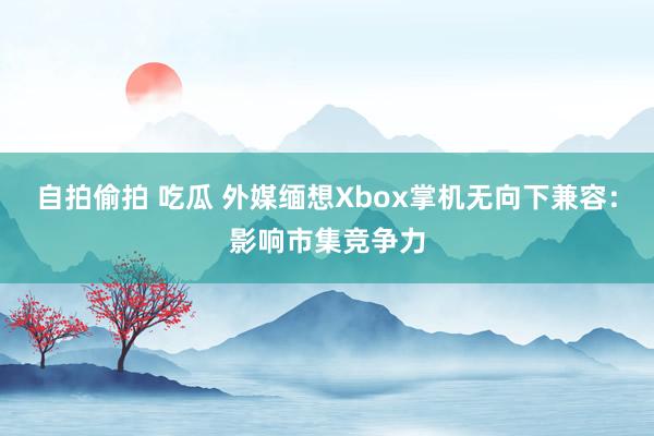 自拍偷拍 吃瓜 外媒缅想Xbox掌机无向下兼容：影响市集竞争力