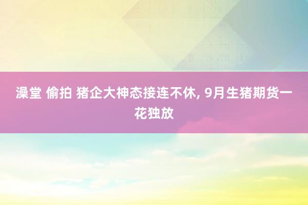 澡堂 偷拍 猪企大神态接连不休， 9月生猪期货一花独放