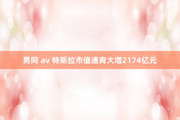 男同 av 特斯拉市值通宵大增2174亿元