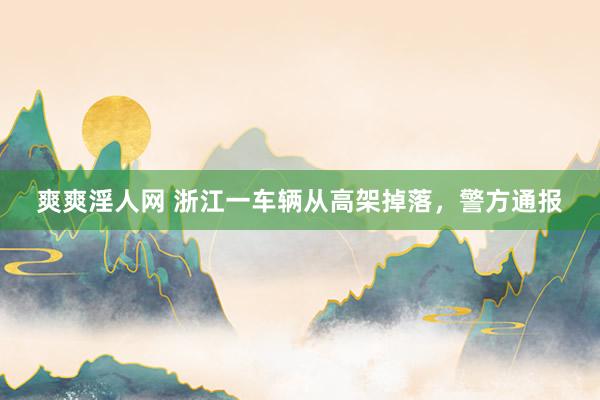 爽爽淫人网 浙江一车辆从高架掉落，警方通报