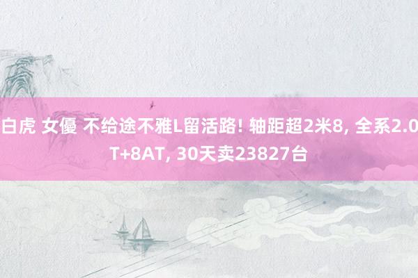 白虎 女優 不给途不雅L留活路! 轴距超2米8， 全系2.0T+8AT， 30天卖23827台