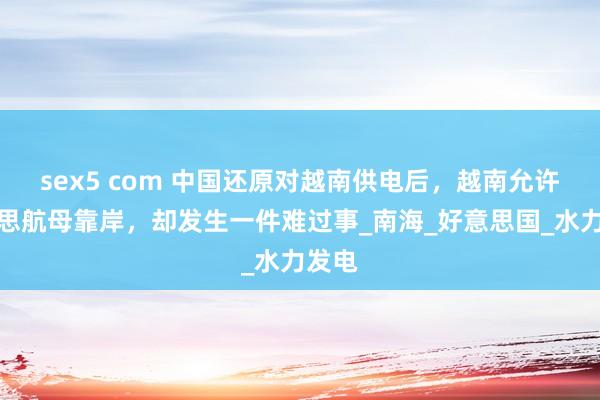 sex5 com 中国还原对越南供电后，越南允许好意思航母靠岸，却发生一件难过事_南海_好意思国_水力发电
