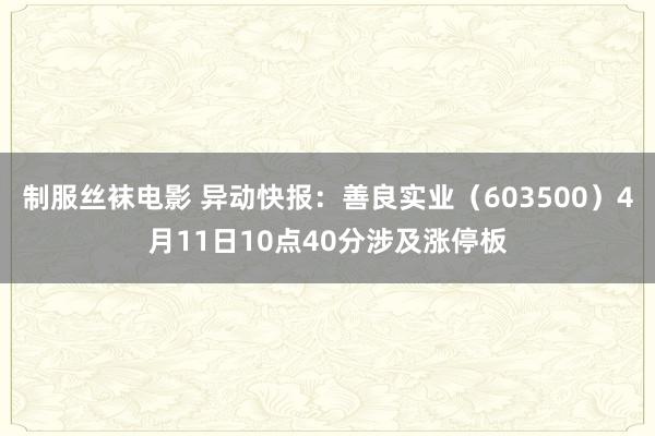 制服丝袜电影 异动快报：善良实业（603500）4月11日10点40分涉及涨停板