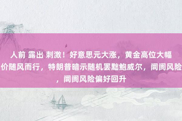 人前 露出 刺激！好意思元大涨，黄金高位大幅跳水，油价随风而行，特朗普暗示随机罢黜鲍威尔，阛阓风险偏好回升